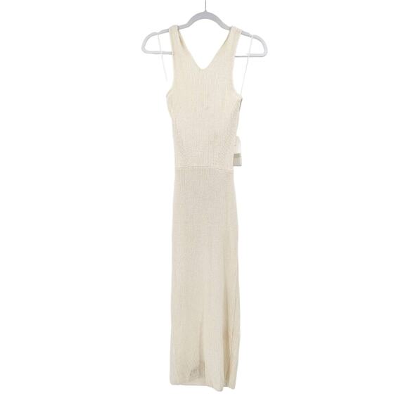 A.L.C. Ivory Knit Caleb Dress Cross-back Tie Midi Size S - Picture 3 of 10